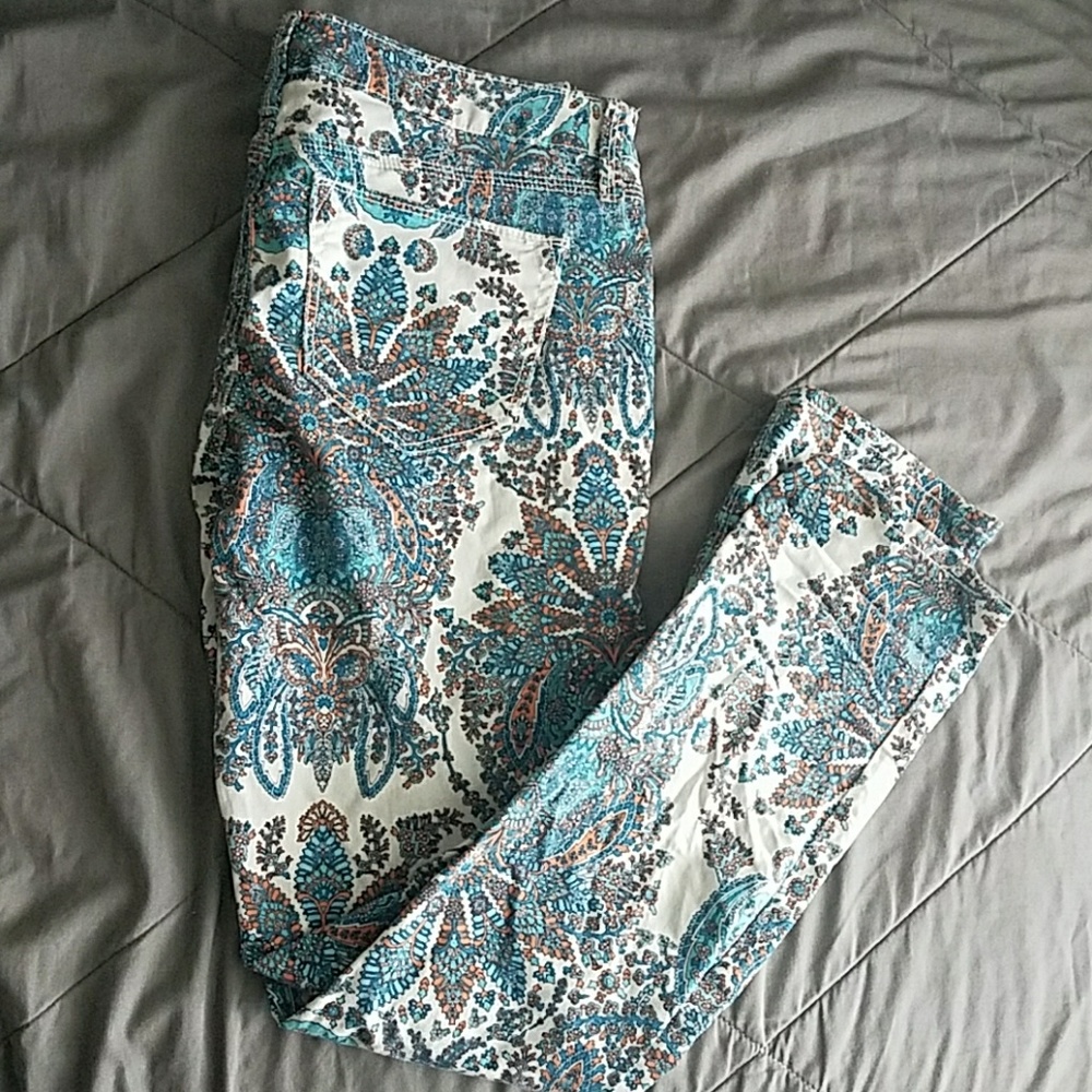JCP Patterned skinny stretch Jean
